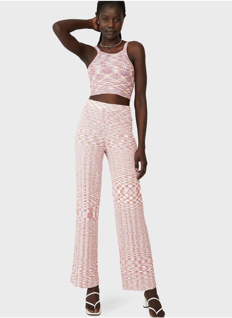 Spacedye Cutaway High Neck Crop Top