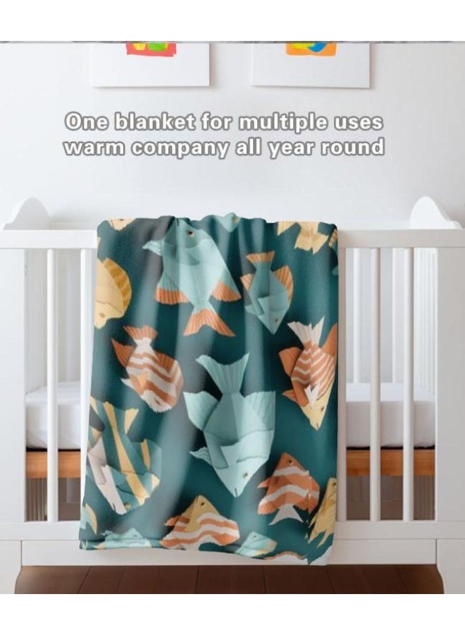 عام بطانية رقيقة من الفانيلا الكرتونية للأطفال والرضع (دافئة ومريحة، ومناسبة للنوم والألعاب) 70 سم * 100 سم - Image 3