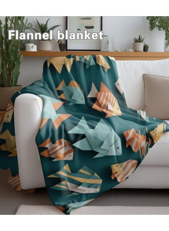 عام بطانية رقيقة من الفانيلا الكرتونية للأطفال والرضع (دافئة ومريحة، ومناسبة للنوم والألعاب) 70 سم * 100 سم - Image 1