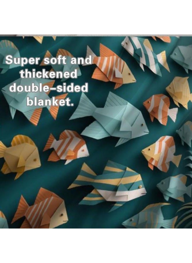 عام بطانية رقيقة من الفانيلا الكرتونية للأطفال والرضع (دافئة ومريحة، ومناسبة للنوم والألعاب) 70 سم * 100 سم - Image 4