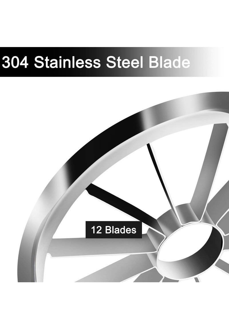 Barakah قطاعة تفاح، نواة تفاح كبيرة جداً بـ 12 شفرة، قاطع تفاح من الفولاذ المقاوم للصدأ فائق الحدة، نواة، مقسم. نسخة مطورة من نواة التفاح وقشارة مصممة لتناسب التفاح حتى 4 بوصات - Image 3