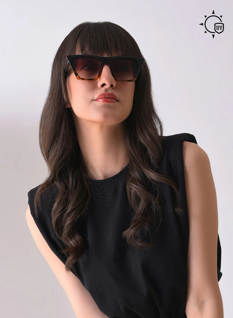 صوص هاوت نظارة شمسية فراشة بعدسات بنية