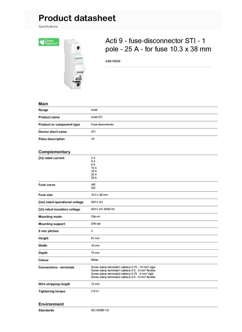 Schneider Electric Schneider Breaker Acti9 STI_ Acti 9 - fuse-disconnector STI - 1 pole - 25 A - for fuse 10.3 x 38 mm_ [A9N15636]  - Image 2