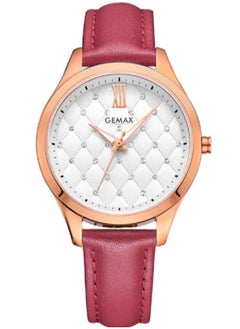 GEMAX 2118-CR-B3-DW, Quartz Watches for women,Leather Strap  - Image 1