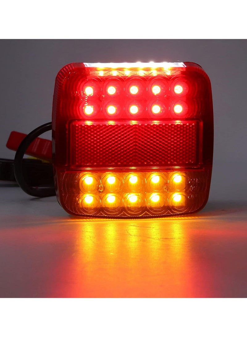 GGOOT Tail Turn Signal Light, 2pcs LED Taillights 12V Shock Resistant Rear Turn Signal Lamp Universal for Truck Trailer  - Image 3
