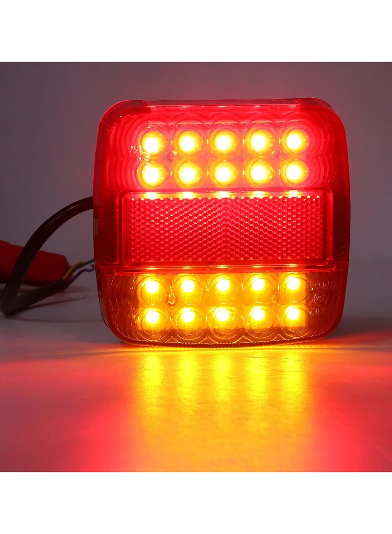 GGOOT Tail Turn Signal Light, 2pcs LED Taillights 12V Shock Resistant Rear Turn Signal Lamp Universal for Truck Trailer  - Image 4