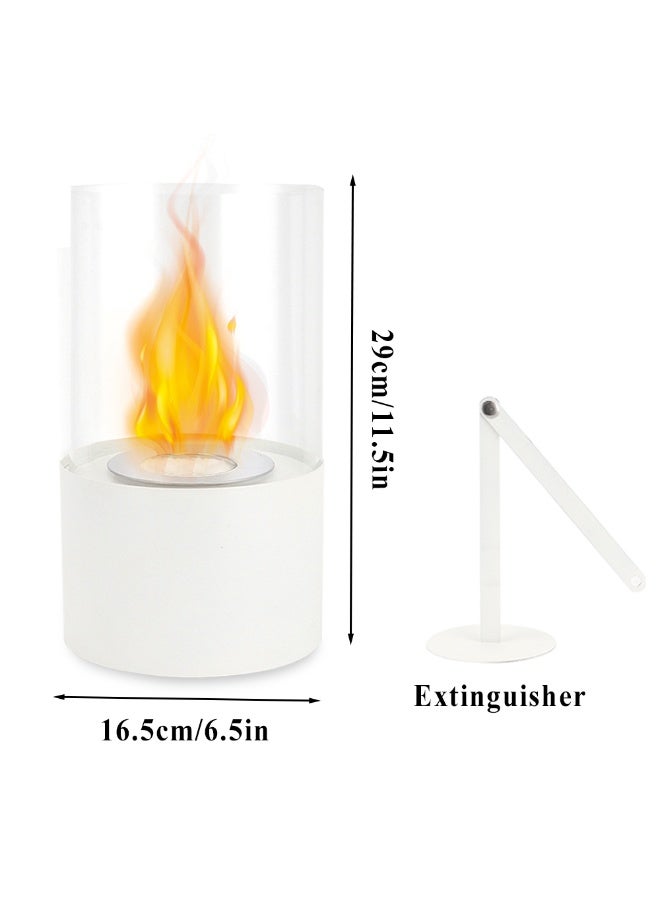 JHY DESIGN Whrite Extra Large Portable Tabletop Fireplace Fire Bowl Pot Clean-Burning Bio Ethanol Ventless Firepit 16.5cm for Indoor Outdoor Patio Party - Image 3