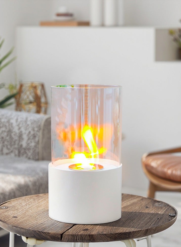 JHY DESIGN Whrite Extra Large Portable Tabletop Fireplace Fire Bowl Pot Clean-Burning Bio Ethanol Ventless Firepit 16.5cm for Indoor Outdoor Patio Party - Image 4