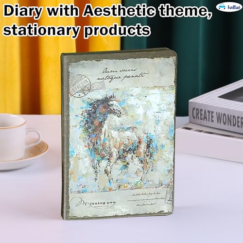 FunBlast Aesthetic Diary for Girls – Kawaii Diaries, Stylish Diary, Notebooks Diary for School, Home, Office, Travel Diary & Notebook – A5 Size (114 Sheets, 228+ Pages) (Horse) - Image 5