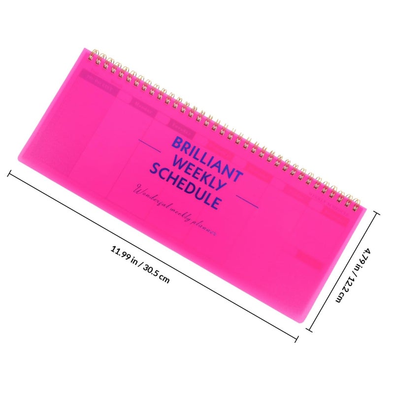 VICASKY Weekly Planner Spiral Book Desk Notebook Scheduler Calendar Bound Blank Desktop Undated Daily Planning Notepad Planne Pad Time Management Assignment Habit Tracker Plan Note Efficient Schedulin - Image 4