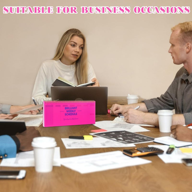 VICASKY Weekly Planner Spiral Book Desk Notebook Scheduler Calendar Bound Blank Desktop Undated Daily Planning Notepad Planne Pad Time Management Assignment Habit Tracker Plan Note Efficient Schedulin - Image 2