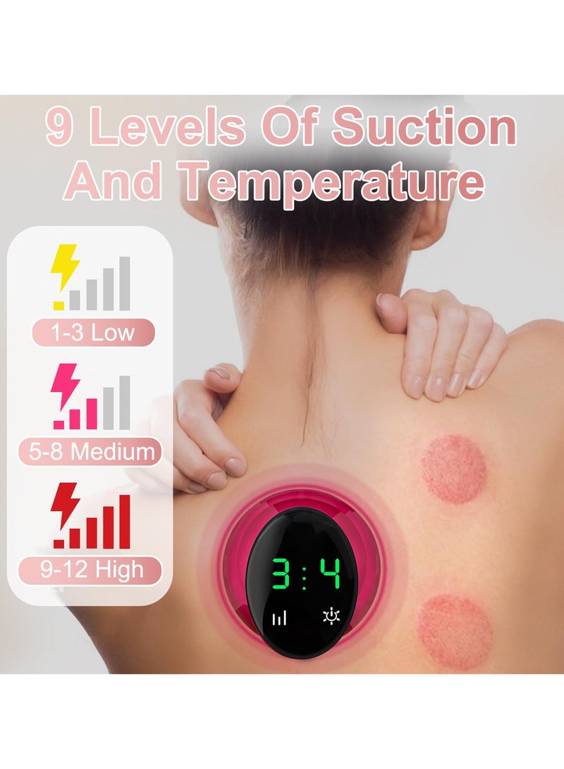 SYOSI Electric Cupping Therapy Set, Smart Cupping Massager Machine, Cellulite Massager, Gua Sha Scraping Massage Tool with 9 Levels Temperature & Suction for Back Body Muscle Pain targeted Relief - Image 3