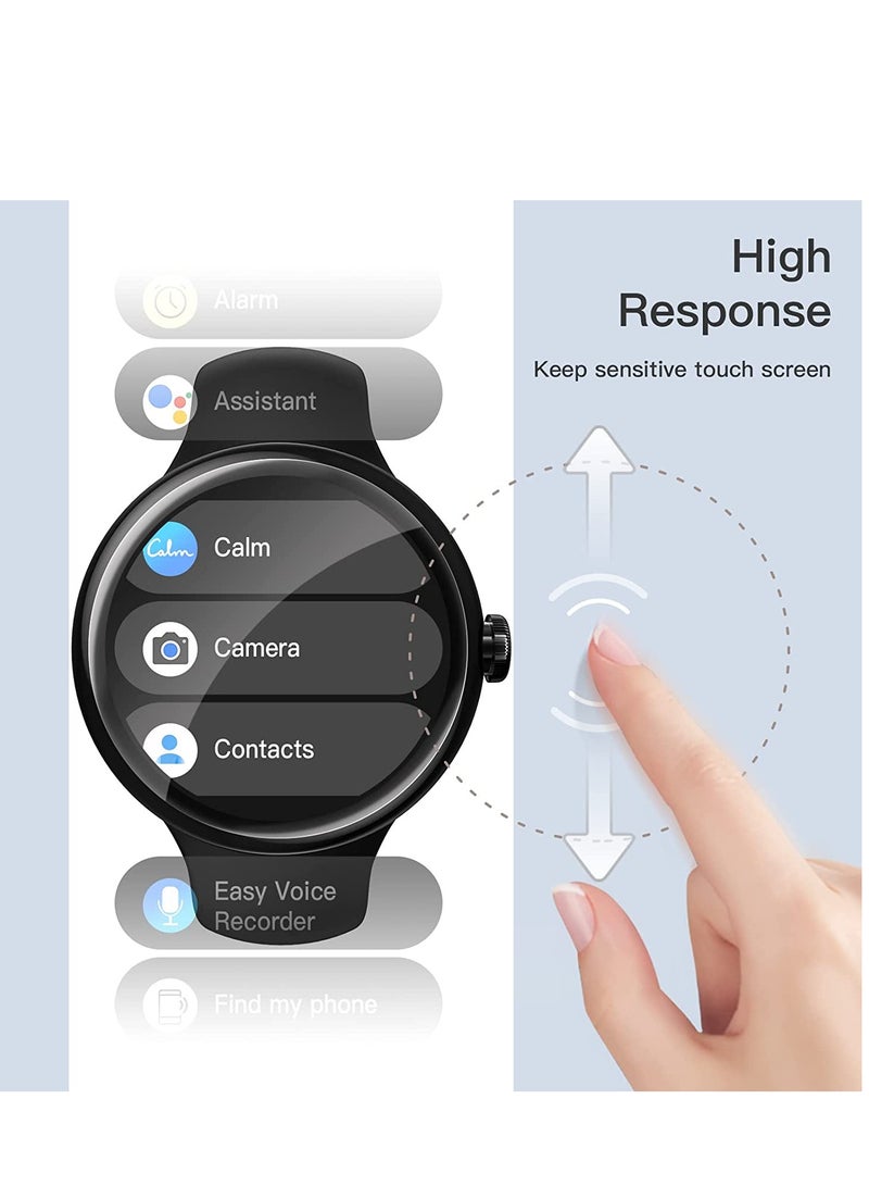 Watch Screen Protector for Google Pixel Watch 2022, Anti-Scratch Self-Healing Soft TPU Film, HD Clear, Bubble Free, Easy Installation 6-Pack - Image 4