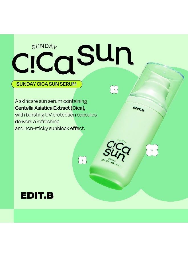 إدت.بي  سيروم واقي  شمس SPF50 بتركيبة السيكا لتهدئة البشرة 55 مل - Image 5