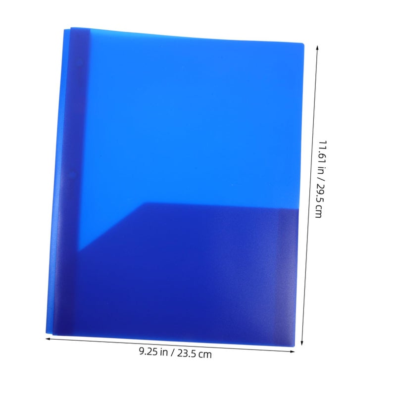 Blue Document Binder Folder with Ring Prongs Multi Functional Office School Organizer - Image 3