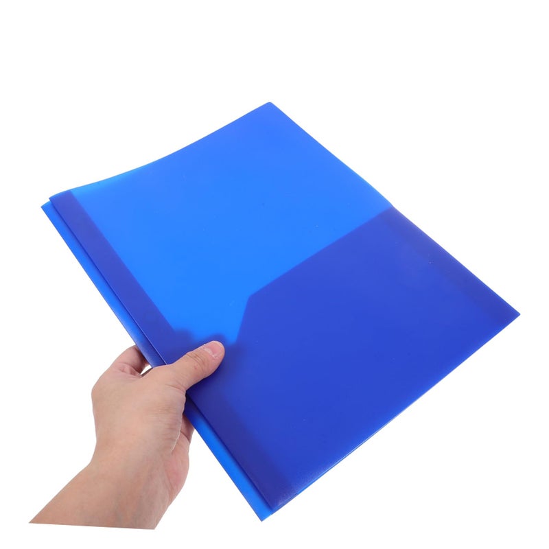 Blue Document Binder Folder with Ring Prongs Multi Functional Office School Organizer - Image 4