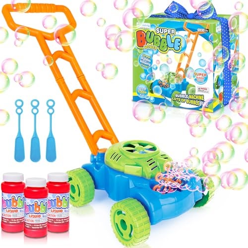 ArtCreativity Bubble Lawn Mower for Toddlers 13 Kids Bubble Machine for 1 Year Old Boy Gifts Bubbles Blowing Push Toys for Kids Summer Outdoor Gardening Toys for Birthday Gifts Boys  Girls - Image 1