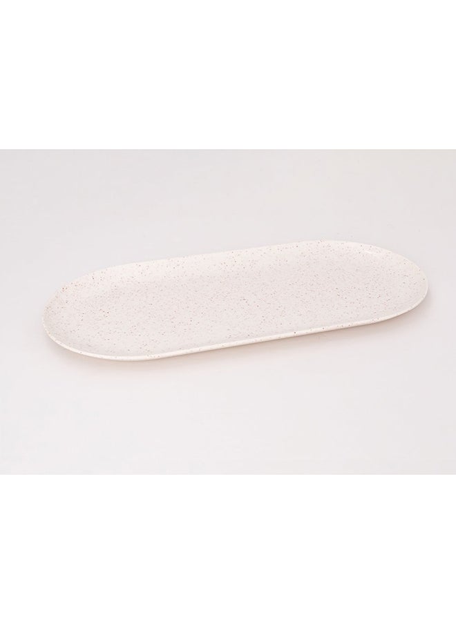 Bright Designs - Melamine Savoury Tray Set of 2 
  (L 52cm W 26cm)   Creamy with brown - Image 1