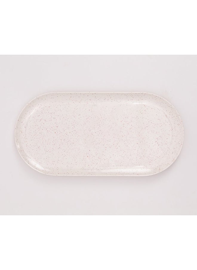 Bright Designs - Melamine Savoury Tray Set of 2 
  (L 52cm W 26cm)   Creamy with brown - Image 1
