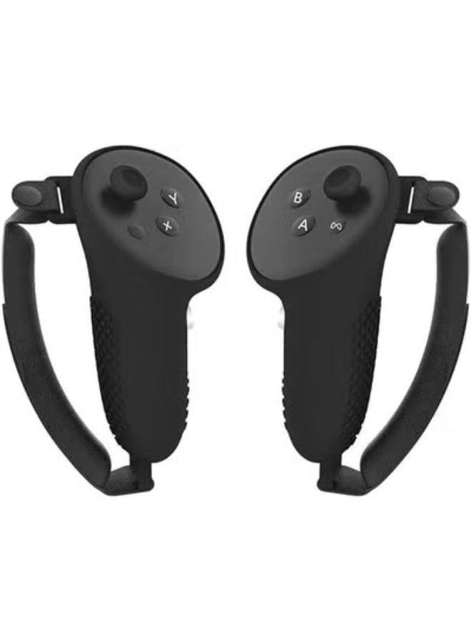 فكرة جراب حماية 7 في 1 من السيليكون لميتا كويست 3 (2023) واقي لمجموعة التحكم لذراع التحكم ونظارة الوجه من فكرة (لون أسود) - Image 2