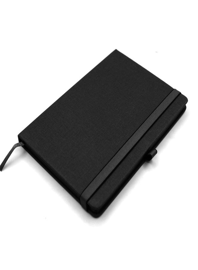 Viva SIGMA A5 Journal Notebook, Hard-bound PU Cover, 192 Pages, Cream Paper, Ruled, Dotted, Grid Layouts, Elastic Closure, 21.0x14.5 cm (BLACK) - Image 3