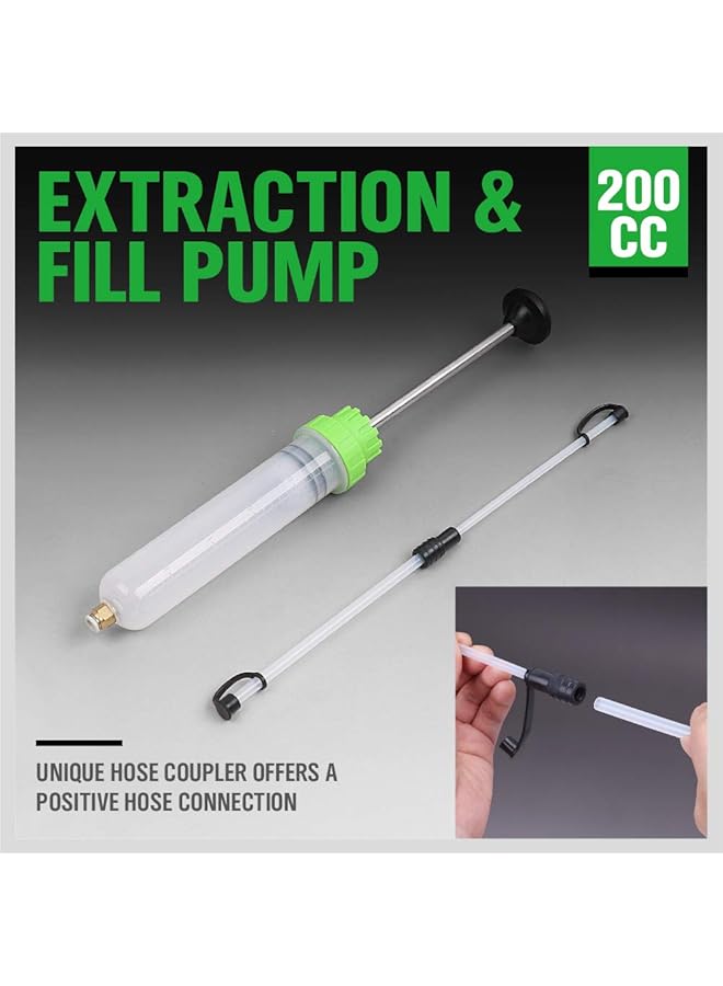 SWANLAKE GARDEN TOOLS 200Cc Fluid Extractor, Extraction&Fill Pump,Fluid Syringe Pump Manual Suction Vacuum Fuel Car Transfer  - Image 5