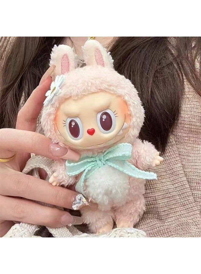 sweetheart series vinyl plush doll pendant labubu figure ornament doll, Collectible Toy Set for Desk Accessories - Image 1