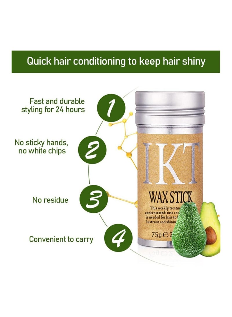 Goreem Hair Wax Stick Strong and Long-Lasting Hold Non-greasy Styling Wax for Flyaways Edge Frizz Hair Suitable for Unisex-75g, botanical ingredients,Softens the style, adds shineHair Wax Stick  - Image 5