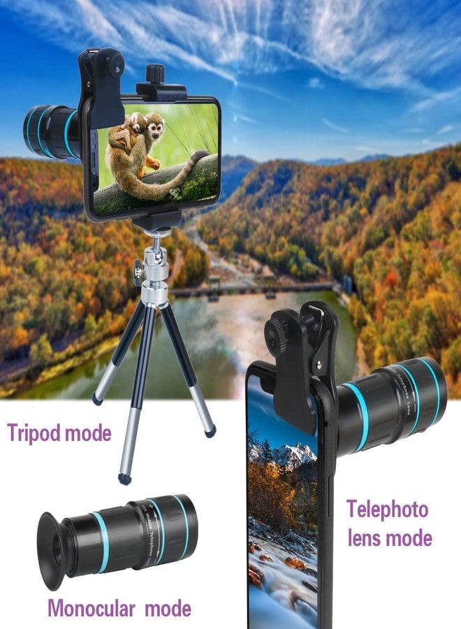 Godefa Phone Camera Lens, 6 lenses+ LED Light+ Remote Shutter+ Tripod, 18X Telephoto Zoom/Wide angle/Macro/Fisheye/CPL/Kaleidoscope camera lens kit for iPhone Xs X XR 8 7 6 Plus Samsung and Android - Image 3