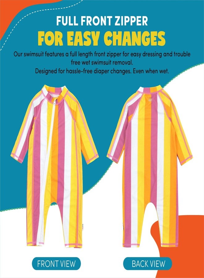 SwimZip Girls' Long-Sleeve UPF 50+ Swimsuit for Baby, Toddler, & Little Girls - Image 4