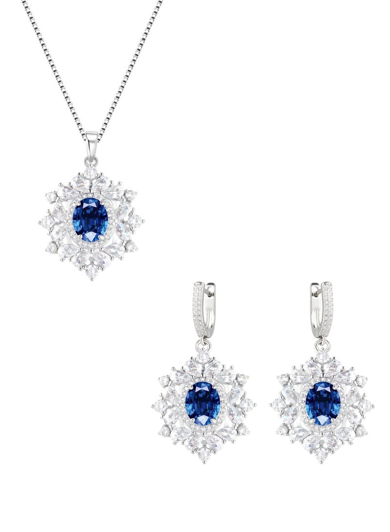 QUAINT Atlantis - Sapphire Pendant and Earring Set - Image 1