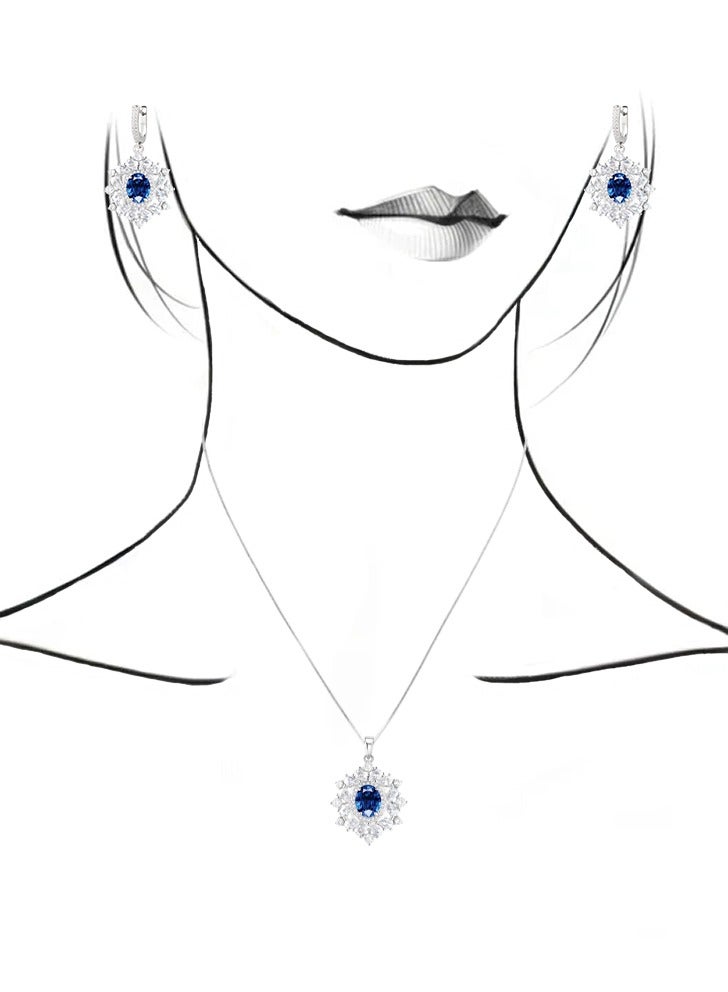 QUAINT Atlantis - Sapphire Pendant and Earring Set - Image 4
