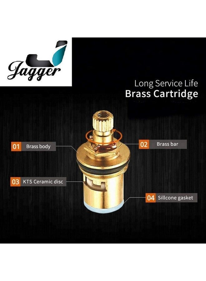 JAGGER JAG327 Stainless Steel Brass Dish Angle Cocke Valve With Wall Flange And Teflon Tape - Set Of 2,10.2X10.2 Cm - Image 3