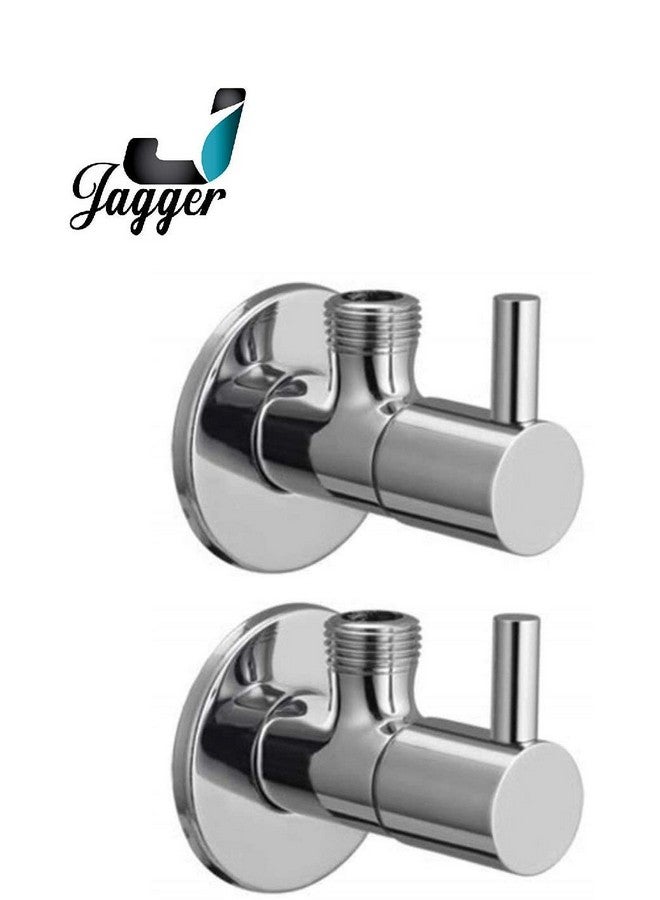 JAGGER JAG327 Stainless Steel Brass Dish Angle Cocke Valve With Wall Flange And Teflon Tape - Set Of 2,10.2X10.2 Cm - Image 2