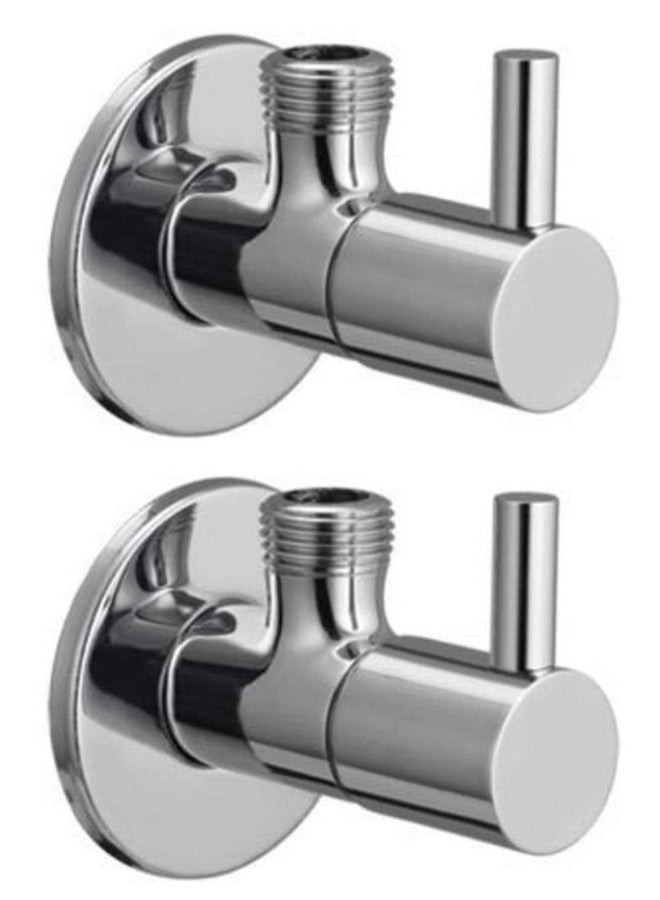 JAGGER JAG327 Stainless Steel Brass Dish Angle Cocke Valve With Wall Flange And Teflon Tape - Set Of 2,10.2X10.2 Cm - Image 1