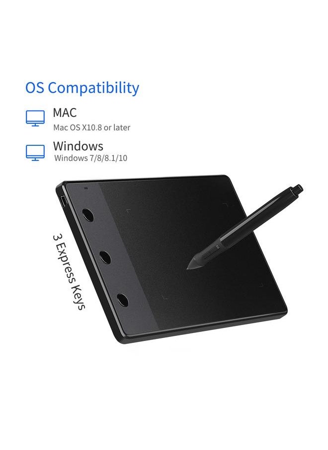 Thoraya Huion H420 4x2.23 Inch Professional Graphics Drawing Tablet Signature Pad Board with 3 Shortcut Keys 2048 Levels Pressure Compatible with Windows 7/8/10 & Mac OS for Drawing Teaching Signature Online Course  - Image 2