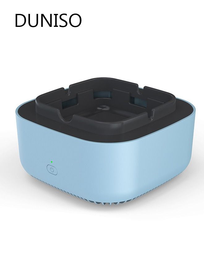 DUNISO Self extinguishing Ashtray 2 in 1 with Air Purifier Multifunctional  Ashtray Usb Rechargeable Ash Tray Electronic Ashtray with Filter for Outdoor Home Office Indoor Decoration - Image 1