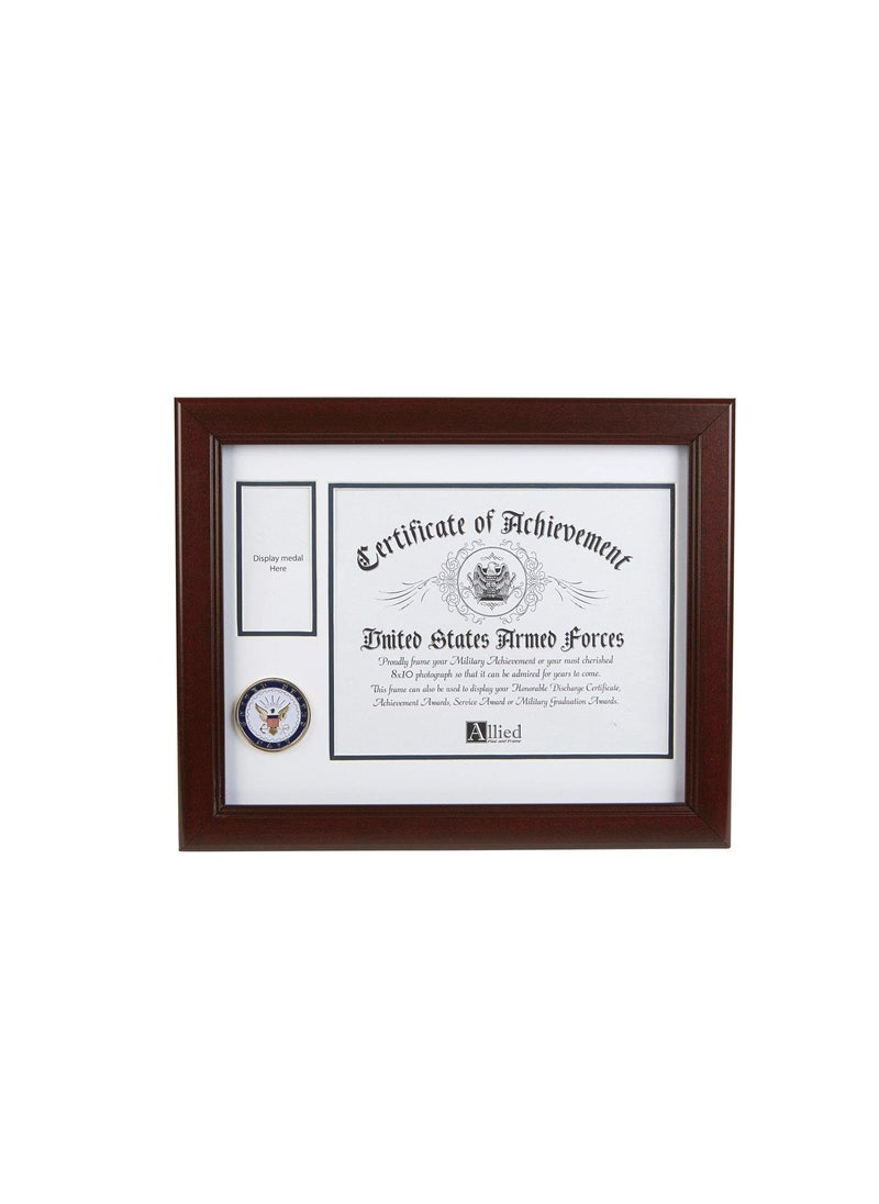Allied Flag Allied Frame US Navy Medal and Award Certificate Frame  8 x 10 Opening 