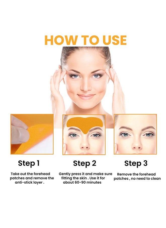 EELHOE - Forehead Wrinkle Patche, Minimize the Appearance Of Fine Lines And Wrinkles, Smooth Out Skin Texture On Forehead, Improve The Overall Appearance of Skin . Fades Smooth Wrinkles Lifts And Tightens Facial Skin Anti-Wrinkle Patch 10 Pieces - Image 1