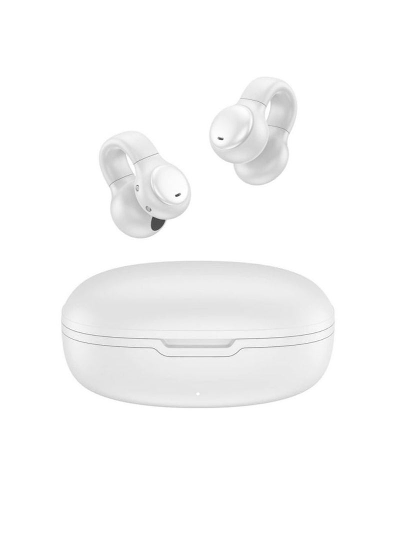 Wireless Bluetooth Earbuds Model VA29, Ear Clip Design with Bone Conduction, White Color, Comfortable and Lightweight, Hearing Protection, 4-5 Hours Continuous Playtime, Ideal for Sports and Daily Use, Open-Ear Design — Does Not Enter the Ear Canal - Image 1