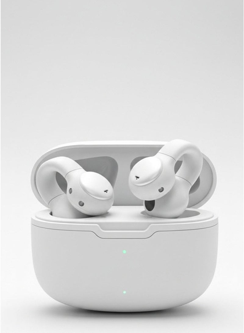 Wireless Bluetooth Earbuds Model VA29, Ear Clip Design with Bone Conduction, White Color, Comfortable and Lightweight, Hearing Protection, 4-5 Hours Continuous Playtime, Ideal for Sports and Daily Use, Open-Ear Design — Does Not Enter the Ear Canal - Image 3