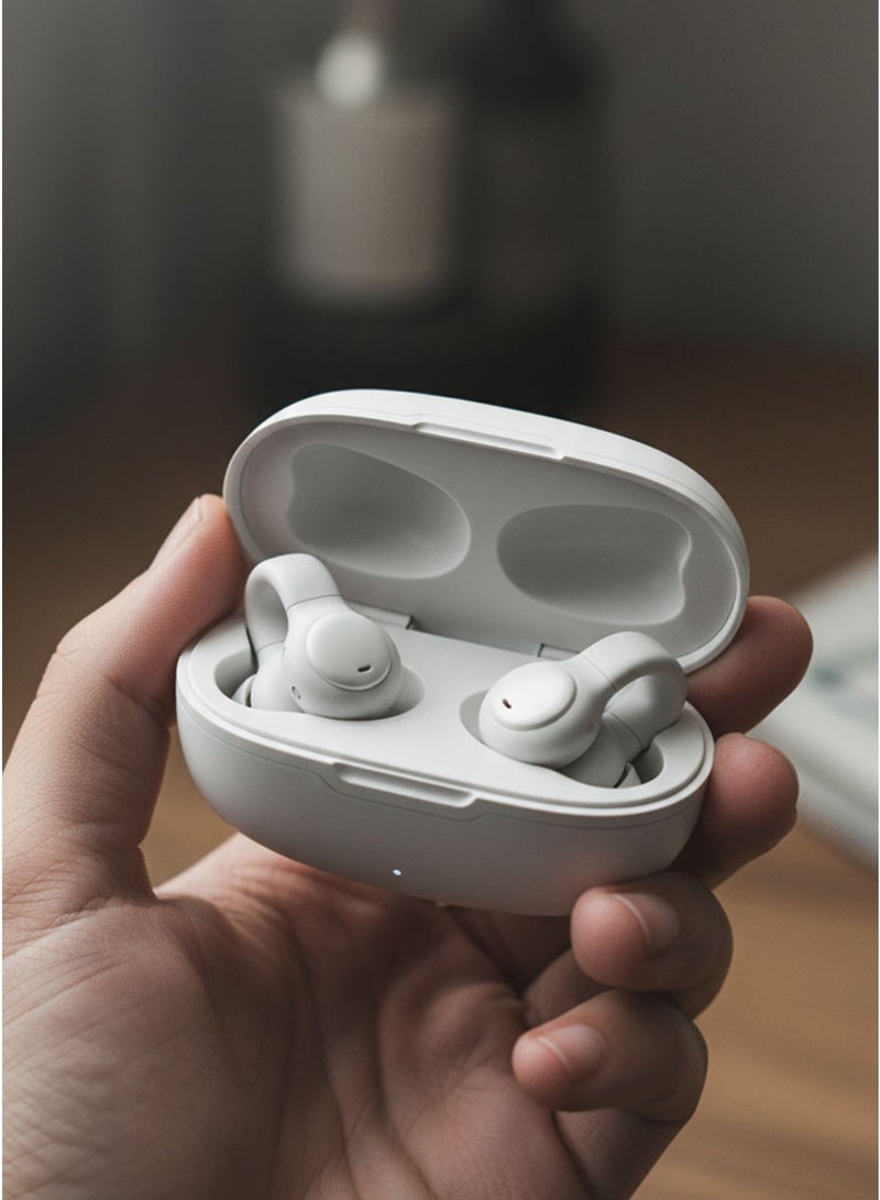 Wireless Bluetooth Earbuds Model VA29, Ear Clip Design with Bone Conduction, White Color, Comfortable and Lightweight, Hearing Protection, 4-5 Hours Continuous Playtime, Ideal for Sports and Daily Use, Open-Ear Design — Does Not Enter the Ear Canal - Image 2
