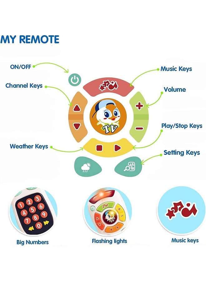 JSAITOYS Baby Tv Remote Control Mobile Phone Plastic Toy Learning Baby Early Musical Kids Language Baby Learning Toys for Infants - Image 3