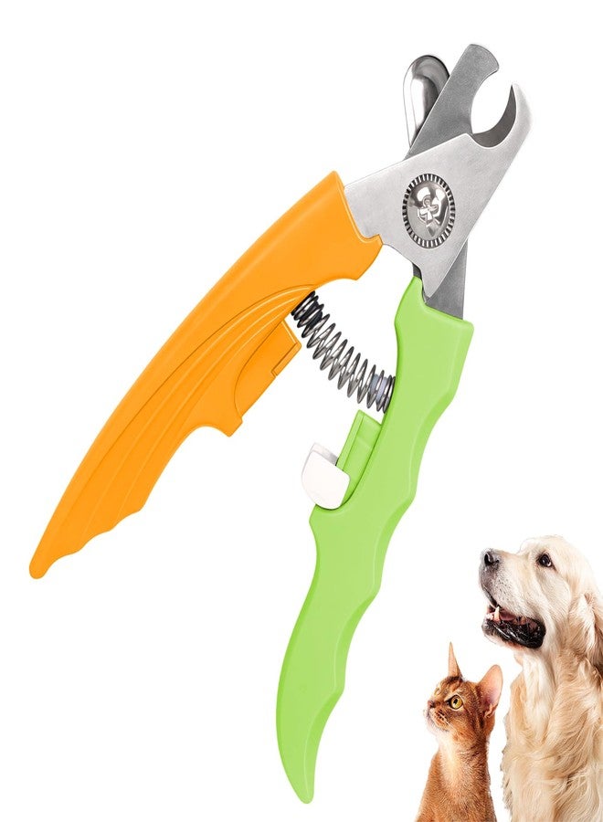 Histotree Yellow Green Dog Nail Clipper with Fish-Tail Ergonomic Handle Plier Style Dog Claw Clippers with Guard Heavy-Duty Dog Toenail Clippers Professional Pet Nail Trimmers for Large Dogs and Cats - Image 1