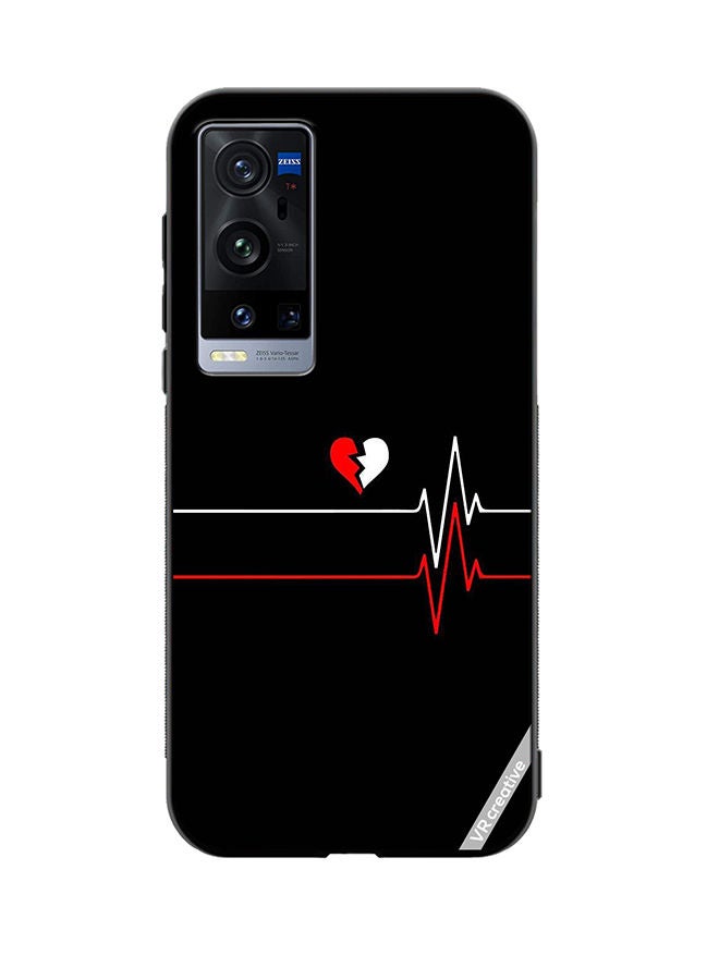 VR CREATIVE Protective Case Cover For Vivo X60 Pro Plus Heartbeat Design Multicolour - Image 1