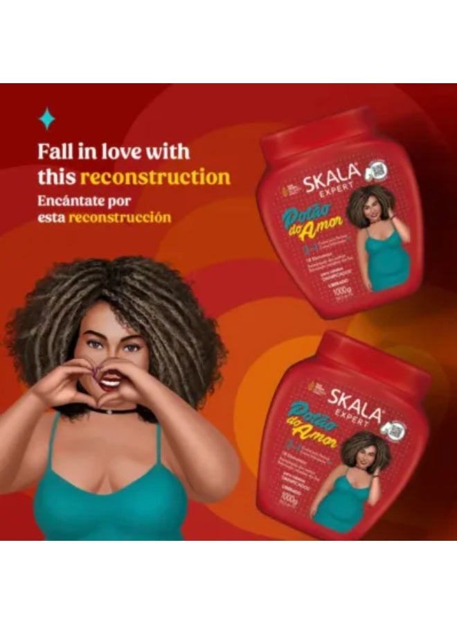 سكالا Expert Love Pot Conditioning Cream | Ideal for Smooth, Frizzy, Dry, Curly, Oily, Weak & Damaged Hair - Image 3