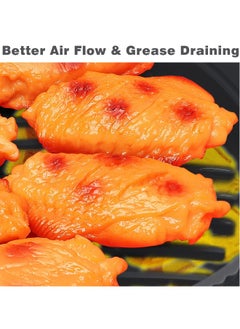 Generic SYOSI Air Fryer Silicone Liner, 8.5Inch Air Fryer Silicone Liner Foldable Round Silicone Air Fryer Liner with Divider Non-Stick Reusable Air Fryer Liner for 5qt to 8qt Air Fryer (Black)  - Image 4