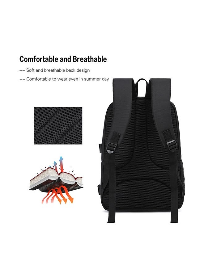 HUWANG Padded Camera Bag With Rain Cover And Laptop Case Black - Image 2