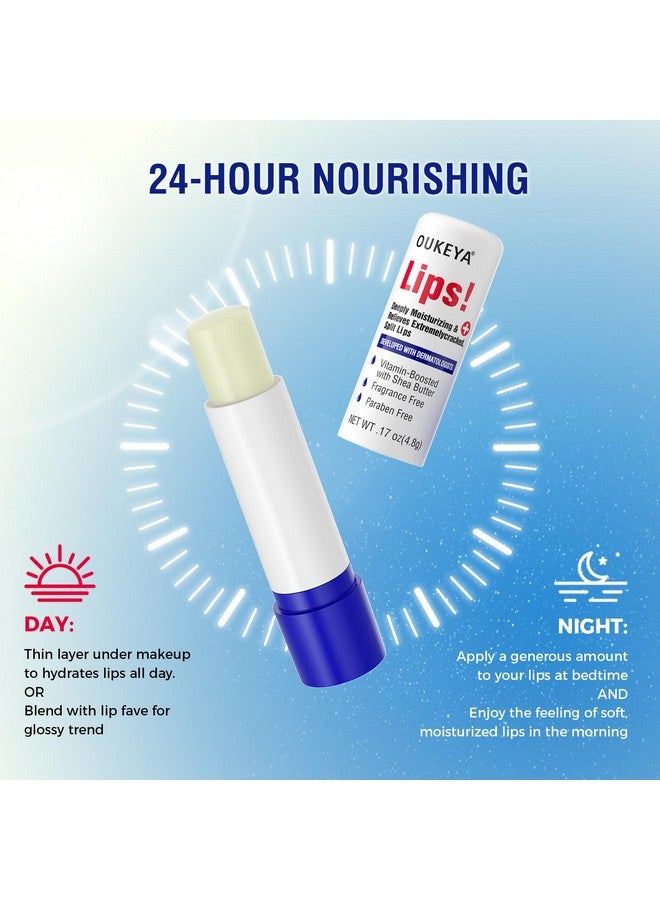 OUKEYA 2PCS, Medicated Lip Balm Hydrating w/Petrolatum, Shea Butter, Beeswax, 100% Natural Ingredients, Organic Lip Butter Balm & Moisturizers Lip Repair For Dry Cracked Lips Overnight Lip Treatment - Image 4