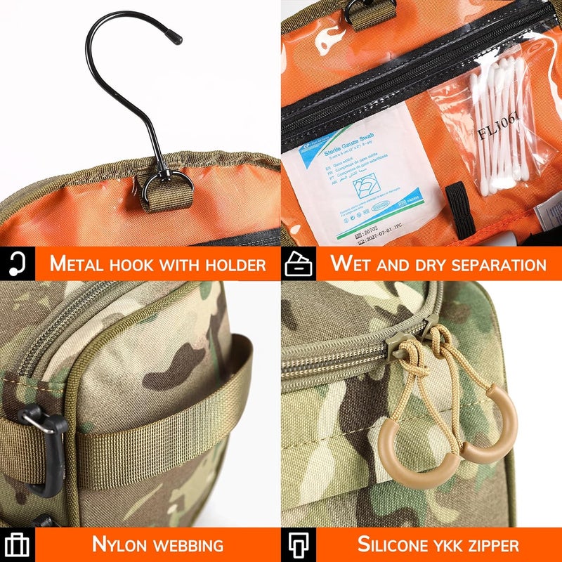 VOTAGOO GEAR Toiletry Bag, CP, Functional Toiltry Bag for Men With Hook - Image 3